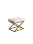 Atelier Del Sofa Puff de Terciopelo Crema